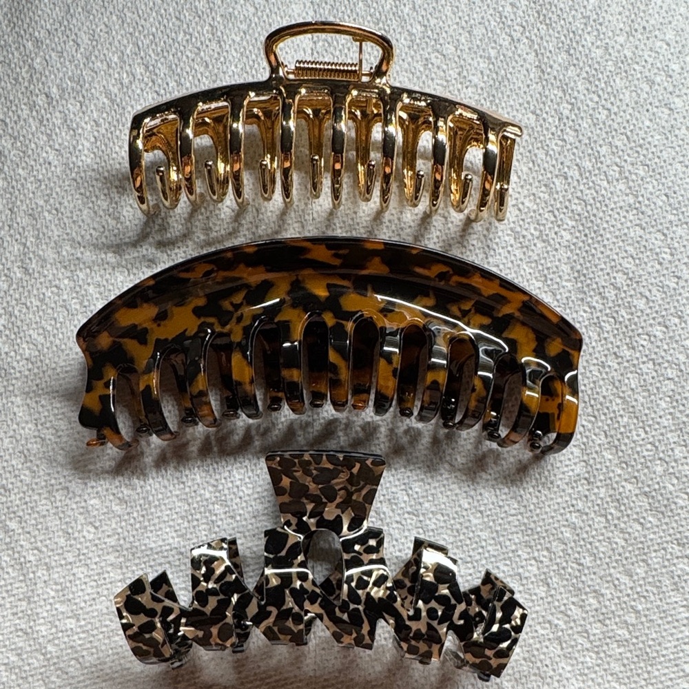 Set of Three Stylish Hair Clips